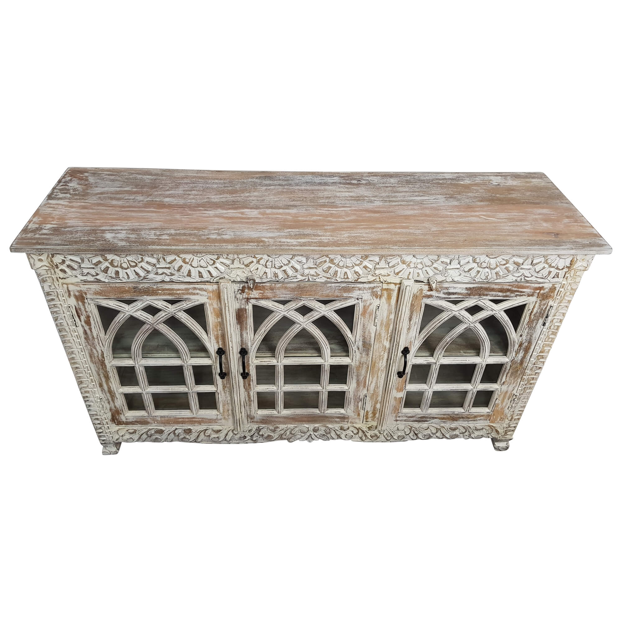 Sideboard Kommode Anrichte Schrank Glas Design Holz Vintage Shabby