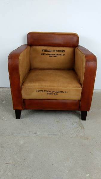 Clubsessel Lounge-Sessel Relaxsessel Designer Armcair Vintage Loft Retro Möbel IT10069