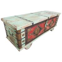 Truhe Kiste Holztruhe Vintage Massiv Box aus Altholz Antik Handarbeit Unikat 10