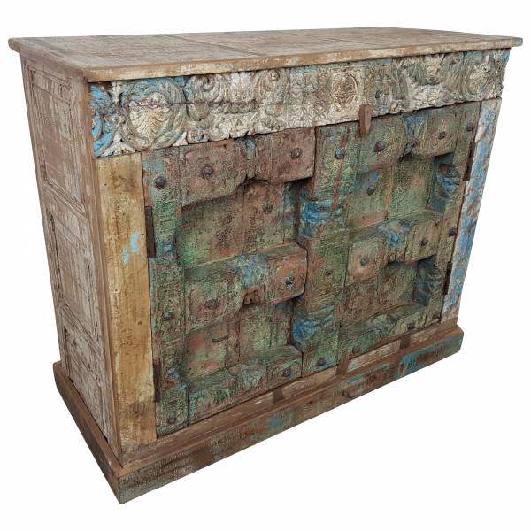 Kommode Sideboard Anrichte Schrank Damachiya Vintage Taste of India Antik Unikat IT10153