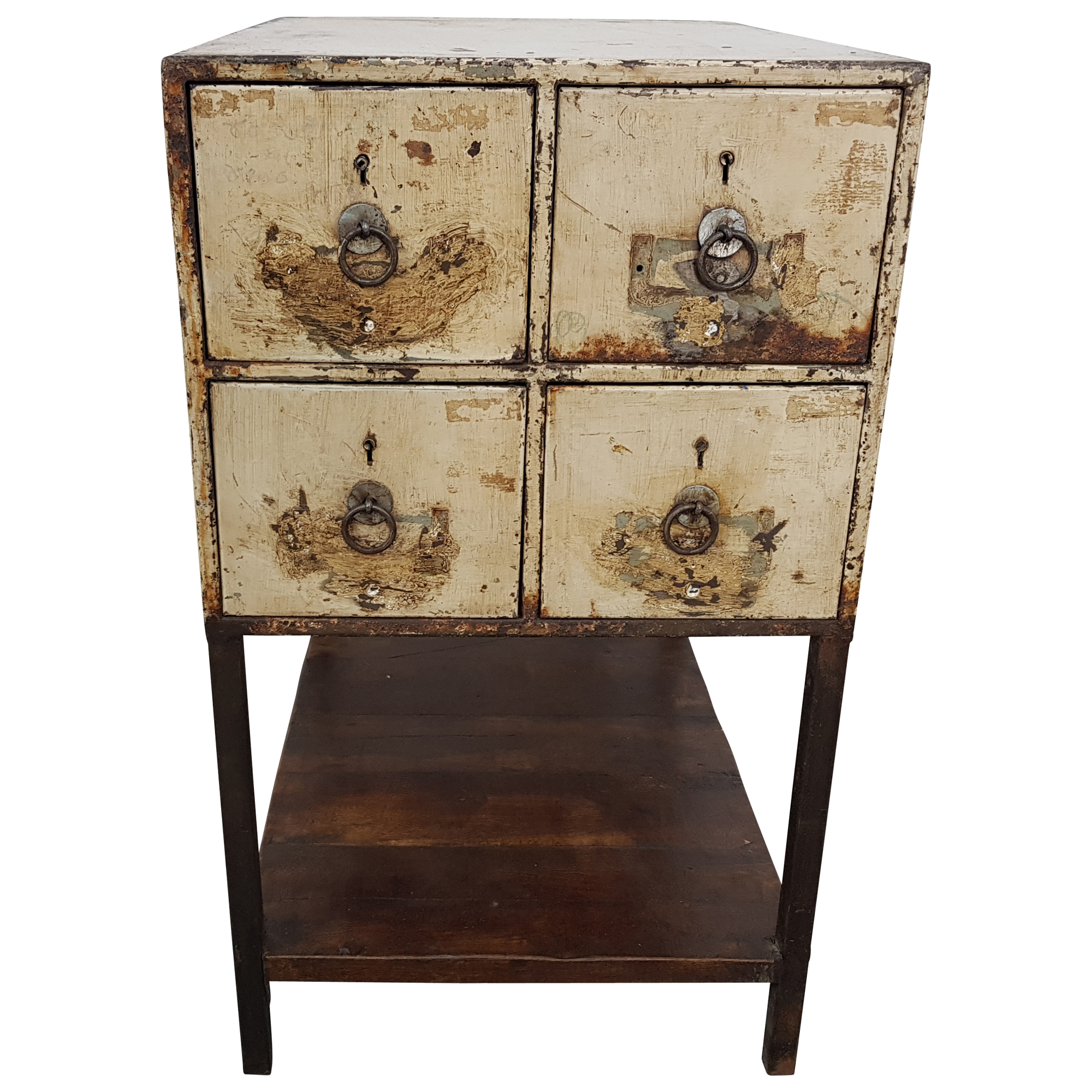 Kommode Konsole klein Metall Massiv Vintage Stil Shabby ...