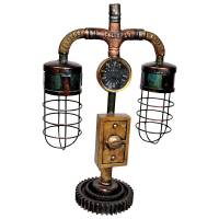 Tischlampe Leuchte aus Metall Rohren Pipe Art Steampunk Industrial Style Fabrik Tischlampe Leuchte aus Metall Rohren Pipe Art Steampunk Industrial Style Fabrik