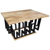 Couchtisch Lounge-Tisch Mango Massiv-Holz Bar Bistro Cafe Loft Industrial