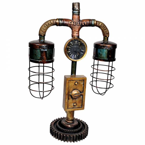 Lampe Leuchte aus Wasserrohren Pipe Art Steampunk Industrie Retro Fabrik Design IT10027