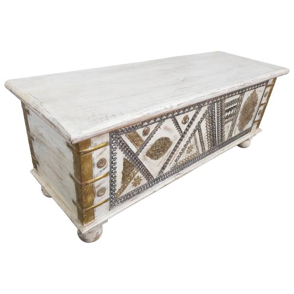 Truhe Kiste Holztruhe Vintage Massiv Box aus Altholz Antik Handarbeit Unikat 20 IT10206