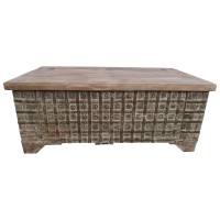 Truhen-Tisch Holz-Kiste Wohnzimmertisch Couchtisch Aufbewahrung Vintage Massiv