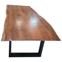 Esstisch Baumkante Akazie massiv Esszimmertisch Massivholztisch stabile Tischplatte