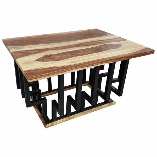 Couchtisch Lounge-Tisch Sheesham Massivholz 60cm Bar Bistro Cafe Loft Industrial IT10192.1