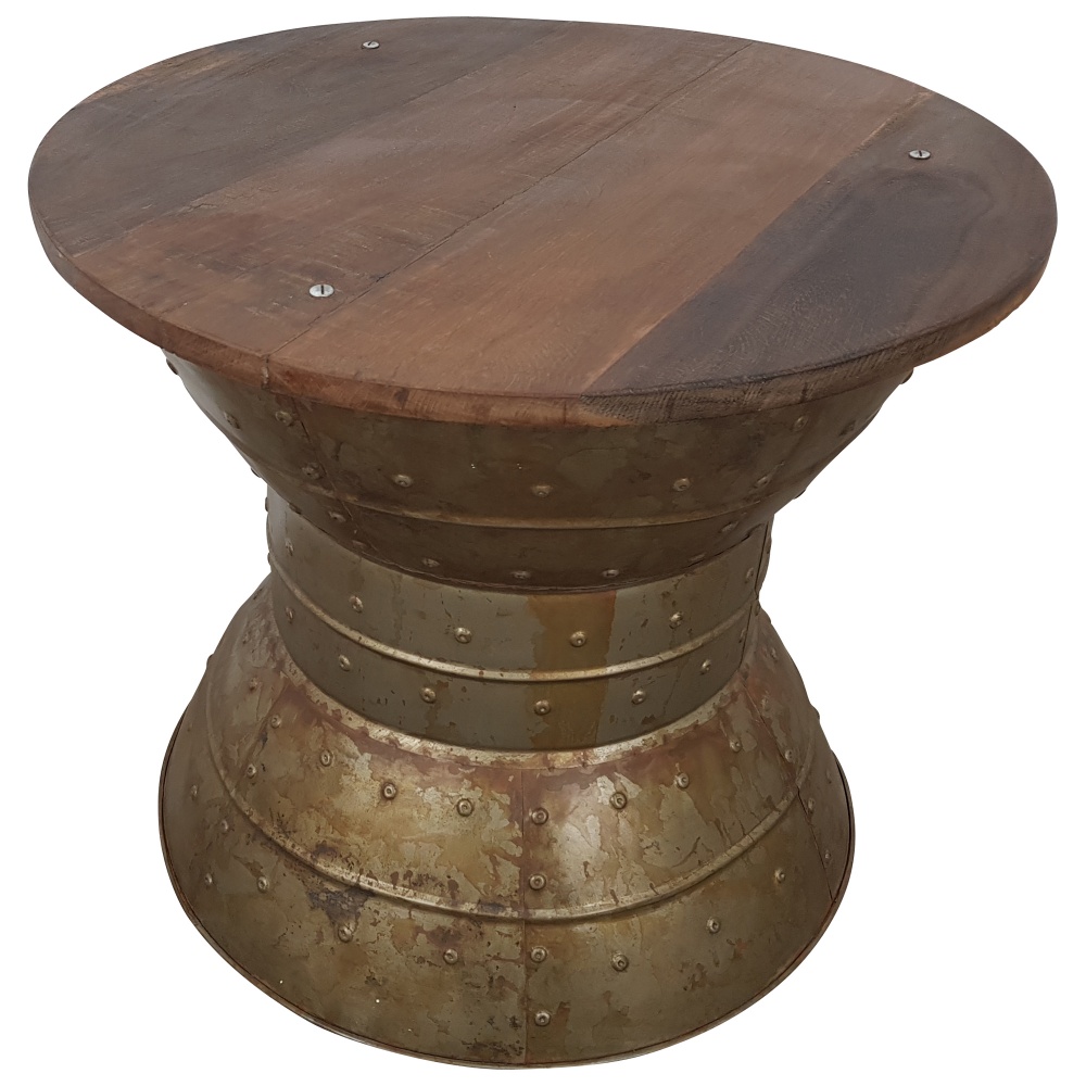 Couchtisch Lounge-Tisch Altholz Massivholz 60 cm Rund Loft ...